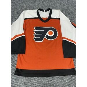 Vintage Philadelphia Flyers NHL Maska CCM Jersey Orange 90s USA • Men's Small